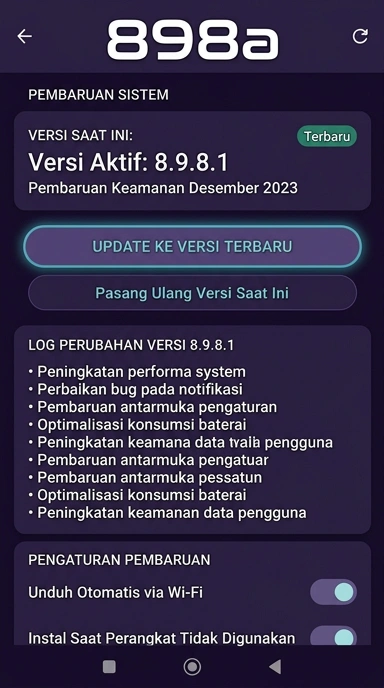 Riwayat Versi 898a untuk Pengguna Android
