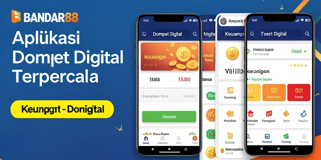 Antarmuka pengguna sederhana dari aplikasi Dompet Digital BANDAR88.