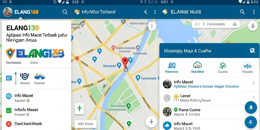 Antarmuka aplikasi ELANG138 menampilkan peta kemacetan secara real-time.