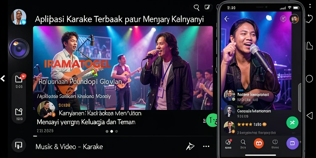 Tampilan antarmuka <strong>IRAMATOGEL</strong> saat memilih lagu karaoke.