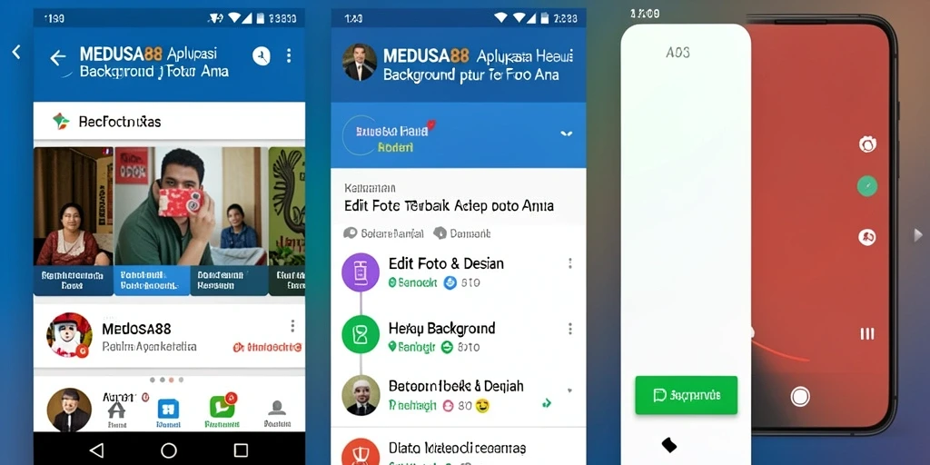 Tampilan antarmuka MEDUSA88 yang intuitif untuk menghapus latar belakang foto.
