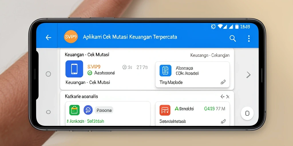 Antarmuka pengguna SVIP9 untuk cek mutasi keuangan.