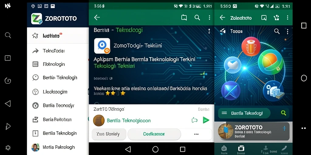 Tampilan antarmuka aplikasi ZOROTOTO yang menarik.